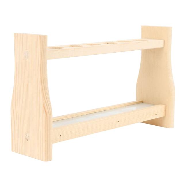 Test Tube Rack, 6 Hole Test Tube Organizer Freezable Wooden for Decoration Handicrafts