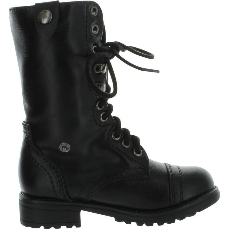 Soda Girl s Oralee Combat Military Boots with Camo Walmart