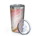 thumbnail image 2 of Pink and Gold Marble Texture 10oz Tumblers Stainless Steel Tumbler with Lid and Straw,Vacuum Insulated Double Wall Travel Tumbler Cups with Cleaning Brush for Coffee, Tea, 2 of 4
