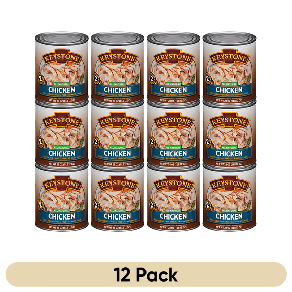 Keystone Fully Cooked Chicken, 28 oz Cans, 12 Pack