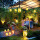 thumbnail image 4 of Luces solares colgantes para tapa de tarro, 1 paquete de luces de tarro de estrella de hadas para patio, jardín, césped, boda, 4 of 5