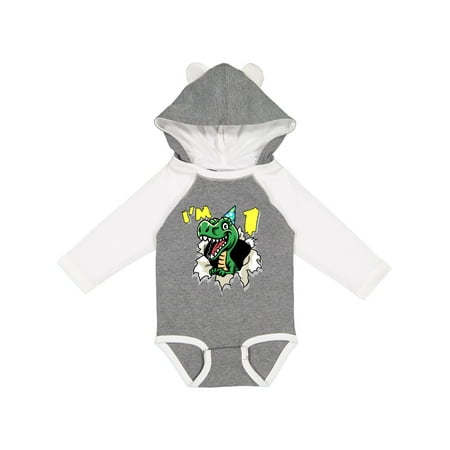 

Inktastic I m One Dinosaur Gift Baby Boy or Baby Girl Long Sleeve Bodysuit