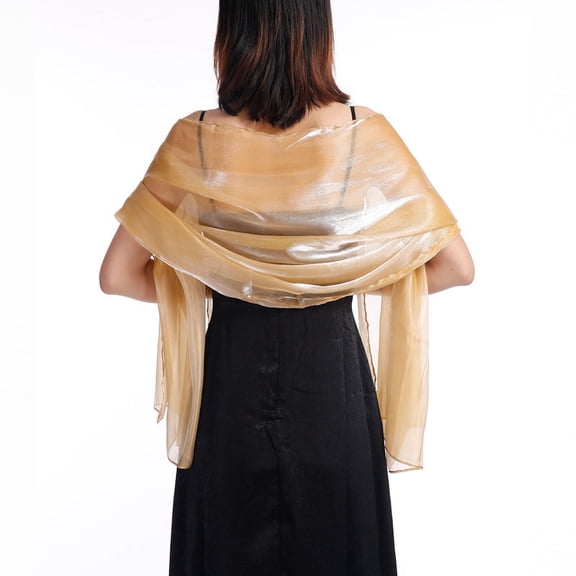 Namzi Shawls Wraps for Evening Dresses Sheer Soft Bridesmaid Wedding Formal Party-Champagne