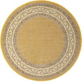 thumbnail image 3 of Unique Loom Williamsburg Collection Area Rug - Allover (8' Round Yellow/Gray), 3 of 9