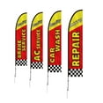 thumbnail image 7 of Auto Repair Swooper Flag Kit - 16.3 FT Advertising Flags & Poles - Durable Aluminum Alloy - Includes 4 Flags, Poles & Stakes, 7 of 7
