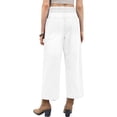 thumbnail image 5 of High Waist Women Elastic Waist Casual Ankle Capris Straight Denim Pants Drawstring Jeans, 5 of 5