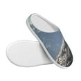 thumbnail image 3 of Fotbe Silver Dragon Mountain Peaks Pattern Women's Fuzzy Curly Fur Memory Foam Loafer Slippers Indoor Outdoor Slippers Winter Home Shoes-39/40, 3 of 7