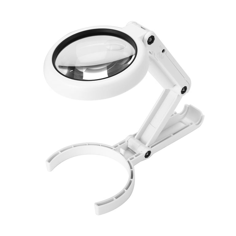 5 / 11X Magnifying Glass Stand Foldable Dimmable Magnifier With Light 8 LED  LAMP