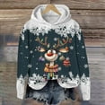 thumbnail image 2 of WILLBEST Sudadera con Capucha Oversize para Mujer, Estilo Casual, con Estampado Navideño de Ciervos con Cabeza Grande y Copos de Nieve, Cuello Redondo, Manga Larga y Diseño Ligero X-Grande, 2 of 4