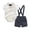 White, variant on felwors Baby Boys Gentleman Outfits Suits, Infant Shirt Shorts Bow Tie Suspenders