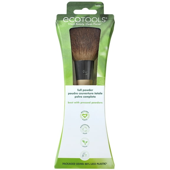 EcoTools Full Powder Makeup Brush, For Blushes & Setting Powder, Full Coverage, 1 Count