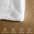 thumbnail image 5 of Elegant Comfort Soft, Reversible Sherpa Blanket, Flannel Fleece Throw for Couch and Bed, Warm and Plush Winter Blanket, Full, Taupe, 5 of 5