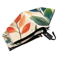 thumbnail image 6 of FORMRS Travel Umbrella Folding Auto Open Close Windproof Rain UV Protection, Orange Leaves, 6 of 8