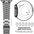 thumbnail image 6 of Fitlink Ultra Thin Metal Wristband Strap for Apple Watch 38/40/41/42/44/45mm, Compatible with Apple Watch Series 7/6/5/4/3/2/1/SE((Gray-42/44/45mm), 6 of 7