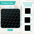 thumbnail image 4 of Bevtee 16Pcs Non Slip Rug Grippers, Reusable Carpet Tape, Rug Corner Stickers, for Wood, Tile, Hardwood Floors, Square, 4 "x4 ", Black, 4 of 6