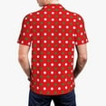 thumbnail image 5 of Rocae White and Green Polka Dot for Men's Short Sleeve Polo Shirt, Quick Drying Performance Moisture Wicking Sports Men's Golf Shirt 4X-Large, 5 of 9