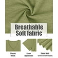 thumbnail image 3 of TIYOMI Plus Size Light Green Short Sleeve Shirts For Women 5X T-shirts Tops V Neck Pullover Summer Loose Fit Tunics 5XL 26W 28W, 3 of 3