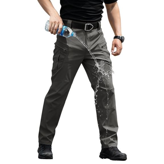 Men's and Big Men's Stretch Taper Leg Regular Fit Cargo Pants with Multi Pockets