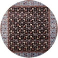 thumbnail image 1 of Ahgly Company Indoor Round Mid-Century Modern Rosy Brown Pink Oriental Area Rugs, 7' Round, 1 of 6