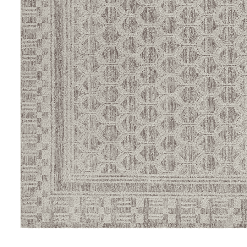 Better Homes & Gardens 8' x 10' Gray Border Tight Geo Pattern Indoor Area Rug