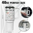 thumbnail image 5 of Teacher Gifts for Women, 40oz Teacher Tumbler with Handle, Teacher Appreciation Week Gifts, Best Teachers Gifts Ideas for Birthday Christmas Graduation Back to School Teacher Nutrition Facts Cup, 5 of 6