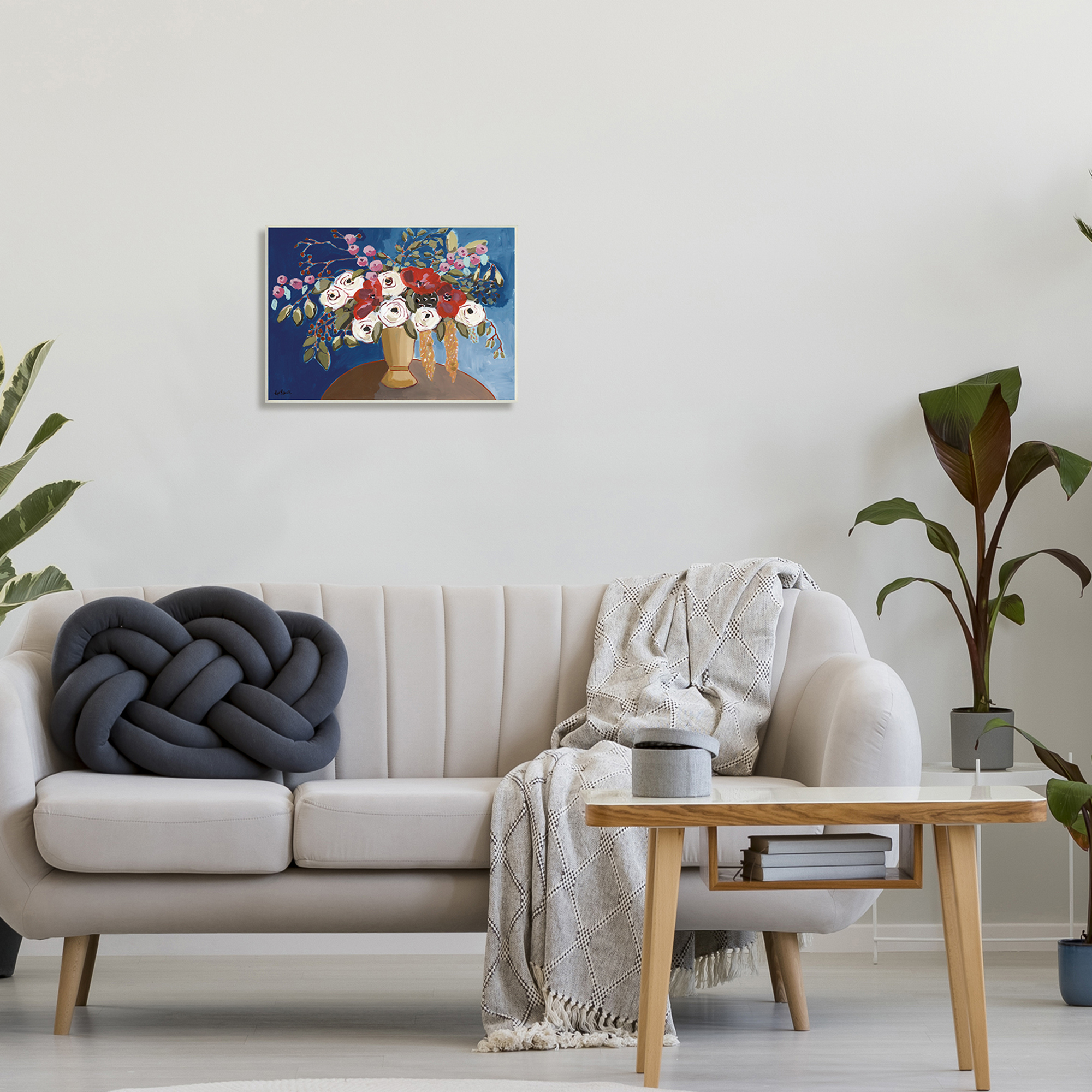Stupell Industries White Poppies Floral Arrangement Abstract Flower Still Life,19 x 13, Design by Kait Roberts