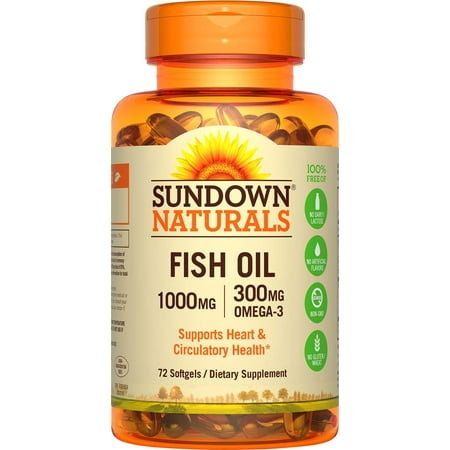 - Sundown Naturals Omega-3 Fish Oil Softgels, 1000 Mg, 72 Ct