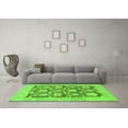 thumbnail image 3 of Ahgly Company Indoor Round Abstract Green Modern Area Rugs, 4' Round, 3 of 4