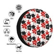 thumbnail image 4 of Fotbe puzzle elements with the words me you Pattern Spare Tire Cover Thickening Universal Fit for Jeep, Trailer, RV, SUV, Truck, Tough Tire Wheel Soft Cover-14 inch, 4 of 6