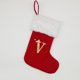 thumbnail image 1 of Xiao Hua 2 medias navideñas tejidas con letras bordadas de Papá Noel, colgantes para árbol de Navidad, decoración para el hogar, chimeneas navideñas, V, 1 of 4