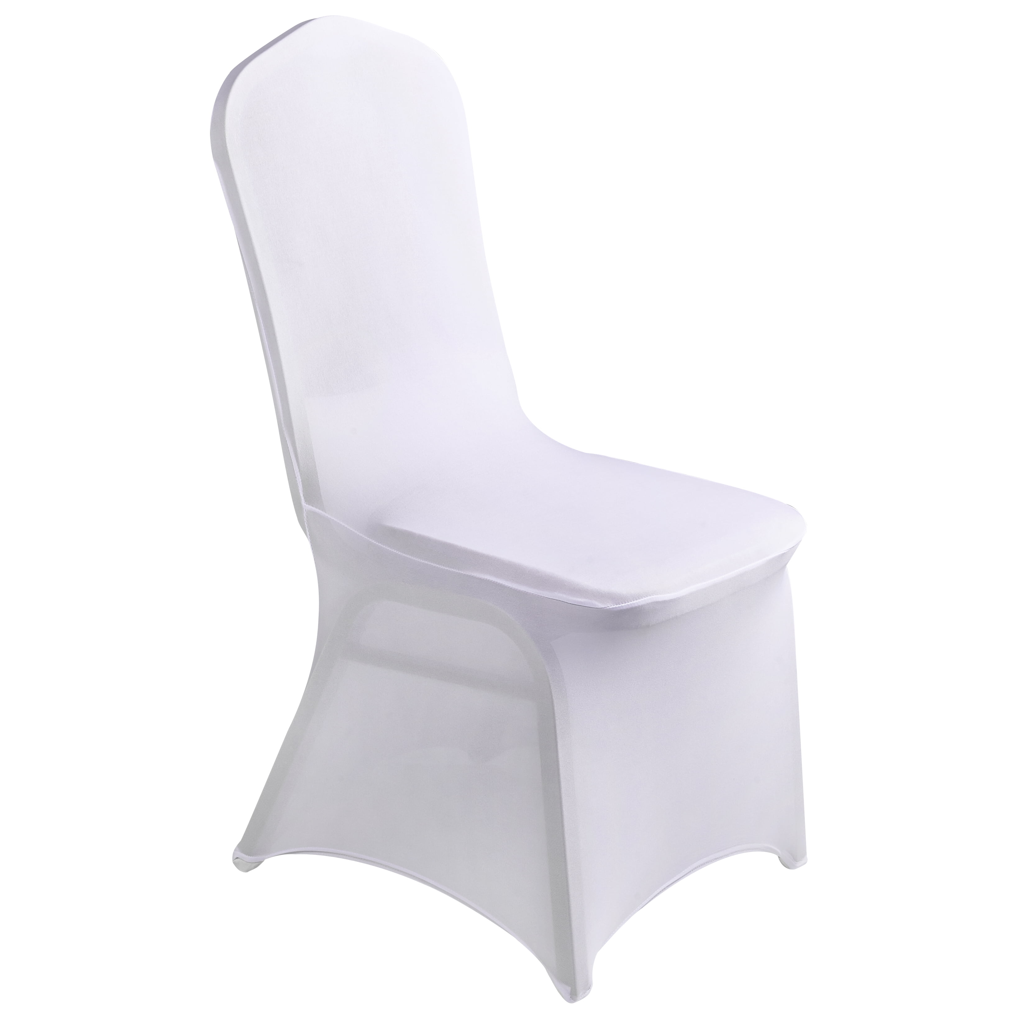 100× White Lycra Stretch Polyester Spandex Chair Arched/Flat Cover Wedding 