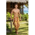 thumbnail image 5 of LA LEELA Men's Swimwear Beach Summer Pareo Long Sarong Wrap One Size Tawny, Turtle Vacation Holiday Aloha, 5 of 5