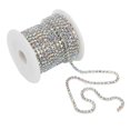 thumbnail image 2 of Rhinestone Trim Colorful Glittering 10 Meters Rhinestone Trim for Household DIY Craft Clothes Decoration GiftSilver Back AB Color 3mm, 2 of 4