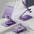 thumbnail image 1 of Foldable Cellphone Support, Travel Mobile Stand for Samsung Galaxy/, for iPhone 14/13/12/Pro Max and More, Smartphone Stand - Purple, 1 of 4