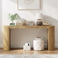 thumbnail image 2 of Hassch 59.2" Curved Console Table, Modern Entryway Table, Simple Sofa Table, Behind Couch Table for Living Room, Hallway, Natural, 2 of 9