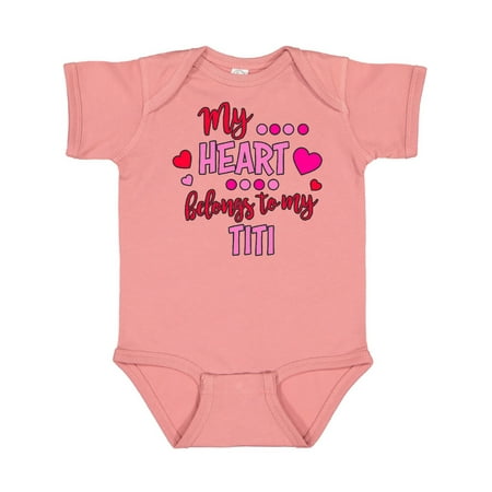 

Inktastic My Heart Belongs to my Titi Gift Baby Boy or Baby Girl Bodysuit