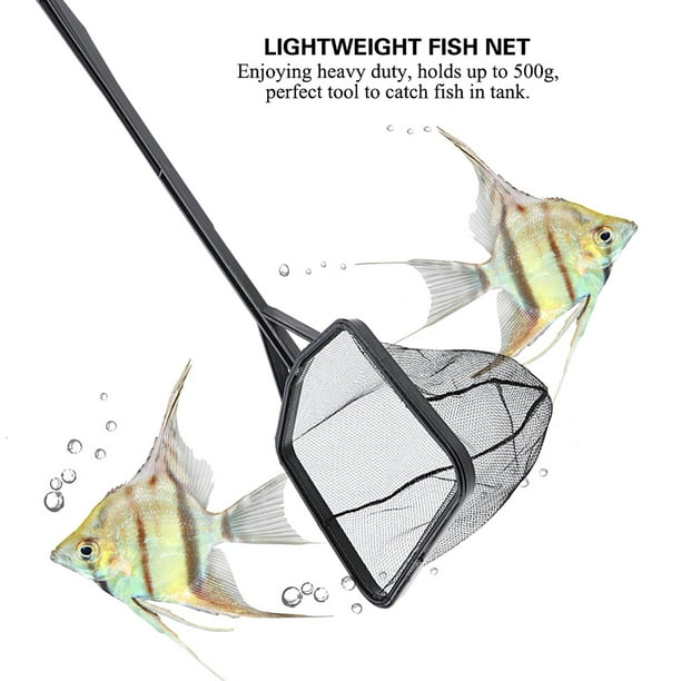 Estink Abs Material Large Nylon Fishing Net, Aquarium Fish Net, Black Lightweight For Aquarium Fish Net Medium