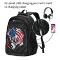 thumbnail image 2 of Bingfone Largemouth Bass Fish in USA for USB Backpack, Multi-compartment Multi-pocket Computer Backpack, Suitable for Travel, Business, Leisure, Unisex, 2 of 7
