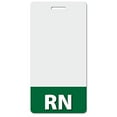 thumbnail image 2 of RN Heavy Duty Vertical Dark Green (100 pack) - Spill & Tear Proof Backer Cards - 2 Sided USA Printed Quick Role Identifier ID Tag Backer by BadgeZoo, 2 of 2