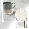 thumbnail image 2 of Hyrbek Placemat, Cotton Rope Woven Meal Mat Circular Cotton Thread Woven Cup Mat Pot Mat Kitchen Table Thickened Insulation Mat, 2 of 2