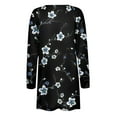 thumbnail image 4 of Hearthz Thin Cardigans for Women Lightweight Long Sleeve 0pen Front Kimono Cardigan Flower Fall Long Cardigan with Pockets, 4 of 9