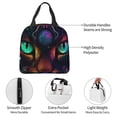 thumbnail image 4 of Honeii Futuristic Cat Warrior Print Lunch Bag Women, Lunch Box Lunch Bag for Women Adult Men, Small Leakproof Cute Lunch Tote Large Capacity Reusable, 4 of 8