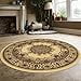 thumbnail image 3 of Radici 1191-2225-IVORY 5 ft.3 Round Castello Area Rug - Ivory, 3 of 4