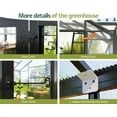 thumbnail image 7 of Jocisland Chalet Greenhouse 12x10x8 ft with Quick-Connect Fittings, for Outdoors Garden Backyard, Walk-in Aluminum Greenhouse with 2 Vents, Black, 7 of 7