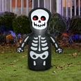 thumbnail image 2 of Gemmy Airblown Inflatable Happy Skeleton, 3.5 ft Tall, Multicolored, 2 of 4
