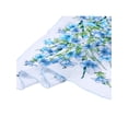thumbnail image 5 of INSPIRE CHIC Women's Floral Printed Blended Cotton Scarves, 21.7x21.7" Small Square Flowers Headscarf Neckerchief Blue Flower Green Leaf, 5 of 6