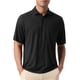 thumbnail image 5 of CAMISETAS POLO DE MALLA DE COLOR SÓLIDO PARA HOMBRES CHIC DE VERANO, MANGA CORTA, TALLA XL, NEGRO, 5 of 5