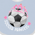 thumbnail image 4 of Inktastic Soccer Princess- Tiara Girls Baby Bib, 4 of 4