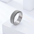 thumbnail image 3 of Simple 8mm Stainless Steel Spinner Anxiety Rings for Women Men Rotatable Mesh Chain Spinner Rings Anti Stress Weddding Jewelry Gold Color 6, 3 of 6