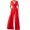Red, variant on SRZYMJ Elegant Plus Size Womens Jumpsuit for Everyday Wear Slim Fit High Waist Straight Leg Design Versatile Casual and Outfits Comfortable Stretch Fabric